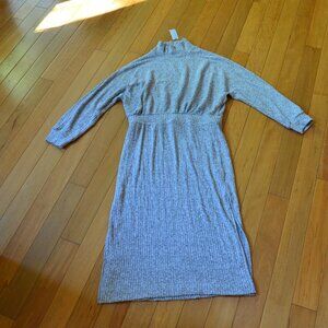 Saturday Sunday Anthropologie Womens Ribbed Knit Maxi Sweater Dress Size MP NWT
